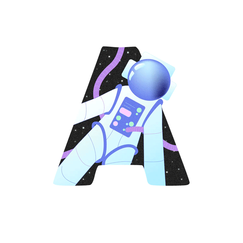 36daysoftype_06-astrounautaGIF